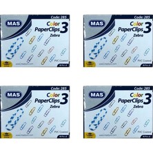 Mas Renkli Zebra Ataş 285 4'lü