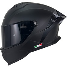 Sway Sw 867 Mat Siyah Kapalı Motosiklet Kaskı