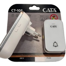 Cata Ct-105 Pilsiz 220V Enerjili Kumandalı Zil Beyaz
