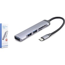Hadron Hdx7039 Usb Hub Combo 5İn1 Usb Type-C Sd + Tf Card Gri