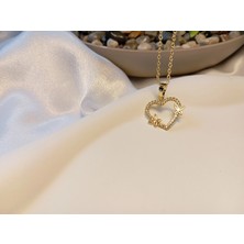 Xuping Jewelry 14 Ayar Gold Kaplama Kelebekli Kalp Kolye - 45 cm