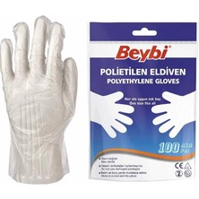 Beybi Polietilen Eldiven Frıncı Eldiven (Poşet Eldiven) 100 Lü (10 Paket)