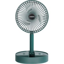  everest efn-605 masaüstü şarj edilebilir yeşil 800mah usb fan