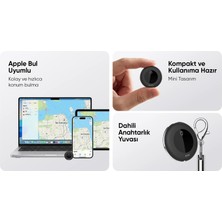 S-Link SL-A01 Siyah Apple Find My Uyumlu Airtag Akıllı Takip Cihazı