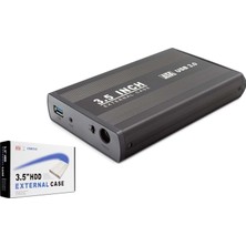 Hadron Hdx1756 Hdd Kutu Usb3.0 Metal Sata 3.5" Siyah (Boş Kutu)