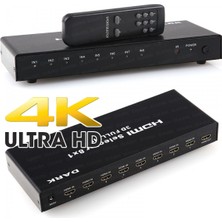  full hd 8 giriş 1 çıkışlı uzaktan kumandalı hdmı switch (seçici)