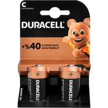 Çerçici Duracell Alkalin  Orta Boy C Pil 2li
