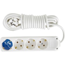 Almera 4 Lü 3 Metre Kablolu Topraklı Priz