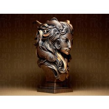 Teknokup Balık Burcu Figürü Eskitme Bakır Renk 15 cm