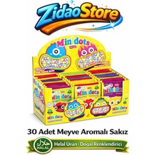 Emrah Gültekin Minidots Meyve Aromalı Sakız 30 Adet Mini Draje Sakız Helal Doğal Renklendirici Eğlenceli Paket