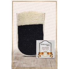 İpek Naturel Kahverengi Keçi Kılı Kese Çift Taraflı + Sabunu Seti 3 Seçenekli Doğal Malzeme