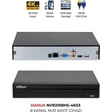 Dahua NVR2108HS-4KS3 8 Kanal Network Kamera Kayıt Cihazı
