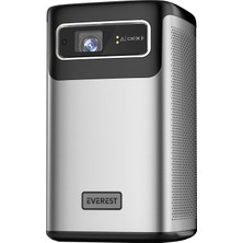 Everest Pj-Dlp21 Gri 8000Mah Odaklamalı 960-540 4K 5400 Lümen Android 9.0 Dokunmatik Dlp Projeksiyon Cihazı