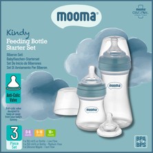 Mooma Kindy 150 ve 250 ml Biberon Yenidoğan Başlangıç Seti - Bowl Blue