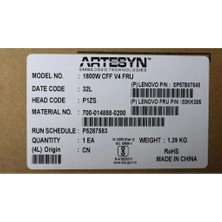 Lenovo Artesyn 700-014888 / 03KK305 1800 Watt Güç Kaynağı
