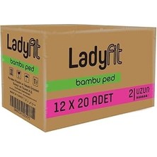 Uravas Store Ladyfit Bambu Uzun 240&APOS;LI Vegan Ped (12 x 20 Adet)