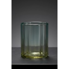 İpek Porselen 6 Kişilik Yanar Döner Renkli 250 ml Cam Su Bardağı Seti