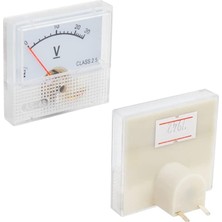 Monte Lua Voltmetre Voltaj 2.5 Doğruluk Voltaj Deneyler Için Analog Voltmetre Paneli 0-30V Dc Analog Gösterge 45X48 mm