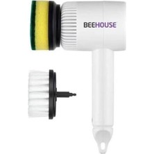 Beehouse Şarjlı 2 Başlıklı Otomatik Temizlik Fırçası - Tuvalet Lavabo Tezgah Mutfak Bulaşık Temizlik Fırçası