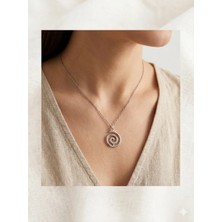 Sphere Jewelry Gümüş Spiral Çelik Kolye