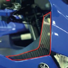 Kaplama Merkezi Yamaha YZF-R25 2015-2024 Far Yanı Orjinal Karbon Sticker