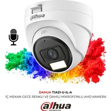 Dahua 2mp Full Hd Dome Kamera Hac T1A21P U Il A 0280B 25 Metre Renkli Gece Görüşlü Mikrofonlu