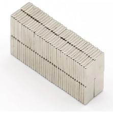 urfakent bilişim ve medya danışmanlık 20 Adet 15X10X1.5 mm Köşeli Neodyum Mıknatıs N35 Magnet Dayanıklı Nikel Kaplama