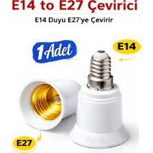 Anktek E14 Ince Mum Duy’u Standart E27 Duy’a Dönüştür. E14 To E27 Çevirici Duy ( 2 Adet)
