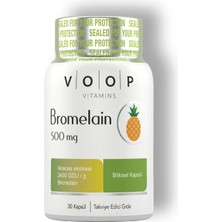 Voop Bromelain Ananas Eki - 500 Mg | 30 Bitkisel - Vegan Kapsül