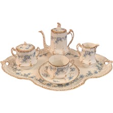 Limoges Lımoges El Boyama Porselen Çay Takımı