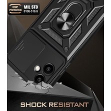 Galaxy A06 Uyumlu Kılıf – 2 Adet Ekran Koruyucu Dahil, Siyah | Tank Düzey Koruma | Mıknatıslı Stand | Kamera Lens Koruması | Araç Içi Mıknatıslı Tutucu ile Uyumlu