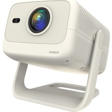Verto Everest PJ05, 400 LED Lümen, 1920X1080P, 1xhdmı, 1xusb, RJ45, Wifi 6, Bluetooth, 30.000 Saat LED Ömrü, 1.5W Speaker, Android 9, 4K Destekli Projeksiyon Cihazı