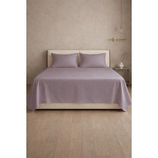First Choice %100 Pamuk Saten 200 Tc (80 Tel) Düz Çarşaf Seti Leylak