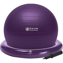 Uravas Store Gaiam Essentials Balance Ball &amp; Base Kit, 65 cm Yoga Topu Sandalyesi, Evde Veya Ofiste Çalışma