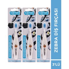 Babyton Ekolojik Diş Fırçası Zebra 3'lü Set