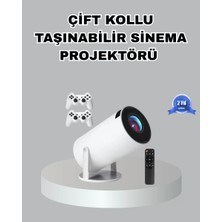 Asiltech Taşınabilir Projeksiyon Cihazı 4K Destekli Wi-Fi Kablosuz Ekran Yansıtma