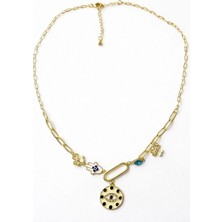 Venüs Design Çelik Nazar - Yonca Charm Kolye
