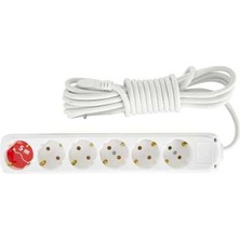 Almera 6 Lı 5 Metre Kablolu Topraklı Priz