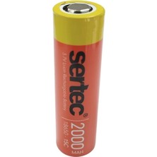 MegaSepet Sertec 18650 3.7V 2000 Mah 15C Li-Ion Şarjlı Pil