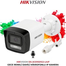 Hikvision DS-2CD1021G2-LIUF 2mp 2.8mm Poe Mikrofonlu Güvenlik Kamerası