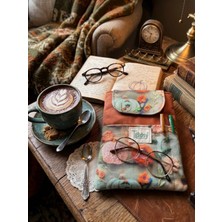 Tadsy Sonbahar Balkabağı Desenli Kitap Kılıfı Şık ve Koruyucu Cepli Kitap Kılıfı Çok Amaçlı Çanta Hediye 19X25 cm