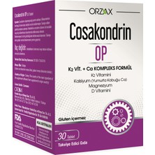 Orzax Cosakondrin OP K2 Kalsiyum Mağnezyum D3 Çinko Kompleks 30 Tablet