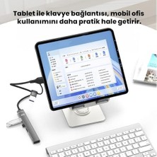 Dm CHB025 Usb-A ve Type-C Girişli 2*type-C 1*usb-A Sd Micro Sd Tf Kart Okuyucu Çoklayıcı Dönüştürücü