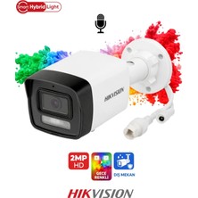 Hikvision DS-2CD1023G2-LIUF 2mp Poe Hybrid Light Güvenlik Kamerası Sesli ve Renkli