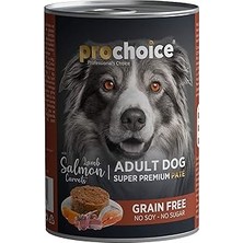 Uravas Store Prochoice Yetişkin Köpekler Için, Tahılsız, Kuzu Etli, Somon Balıklı Havuçlu Ezme, 400 G x 12 Ad