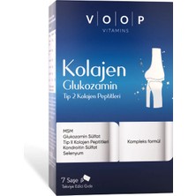 Voop Glukozamin Tip-2 Kolajen Peptitleri | Kompleks Formül - 7 Toz Saşe