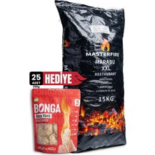 Masterfire Küba Marabu Mangal Kömürü Xxl - 15 kg + (Hediye) 25 Adet Bonga Kömür Tutuşturucu