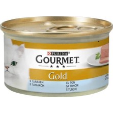 Gourmet Gold 85 gr Ton Balıklı Kedi Konservesi Ekonomik Mama Karışık Tat Yetişkin Kediler İçin