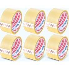 45 mm x 40 mt Şeffaf Koli Bandı Hotmelt Red 6 Adet
