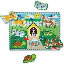 Uravas Store Melissa &amp; Doug 19053 Ahşap Tutmalı Yapboz, Evcil Hayvanlar